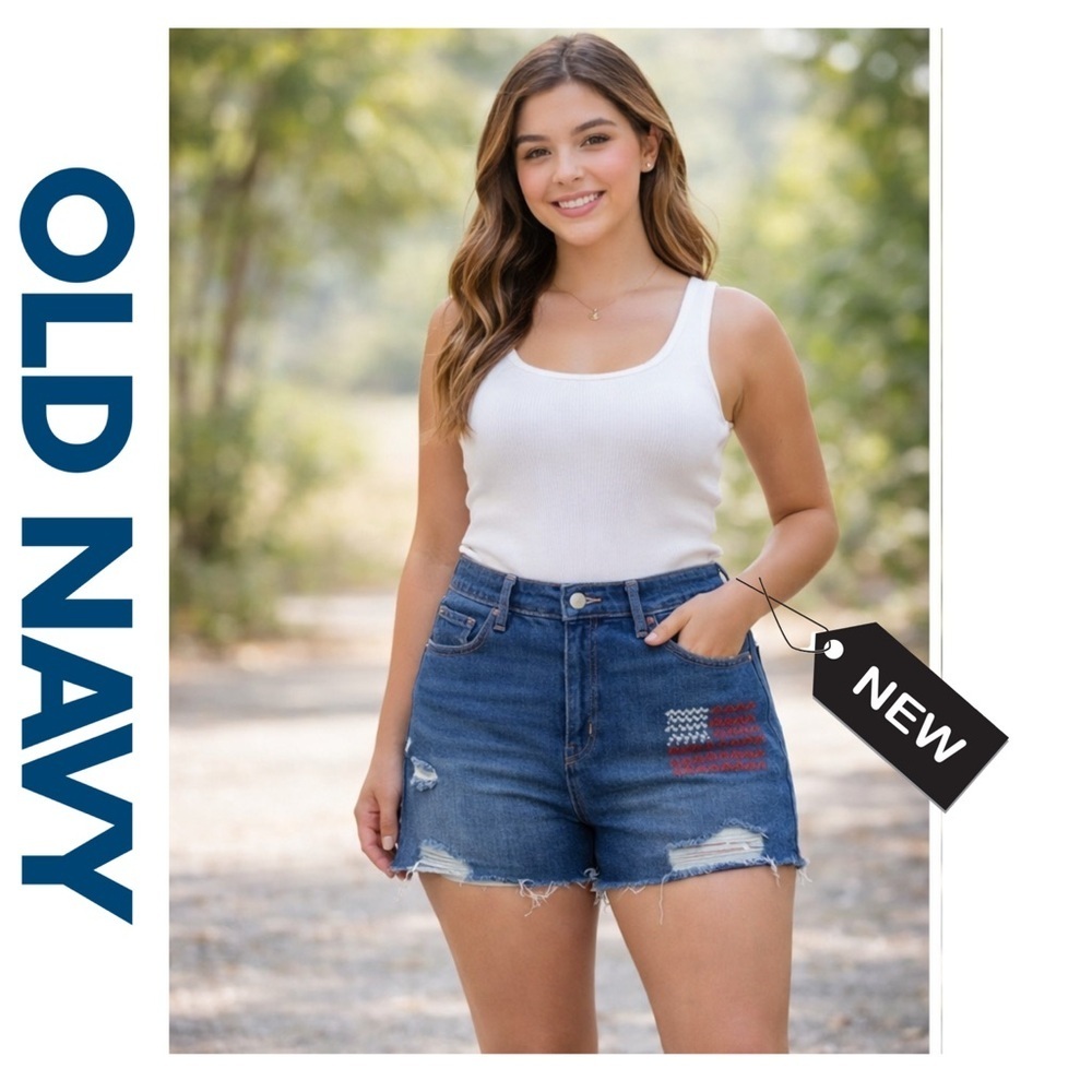 NWT Old Navy High1rise O.G straight 3” inseam size 18